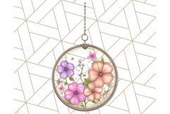 Pink Cottagecore Garden PNG Clipart, Vintage Floral Art Product Image 5