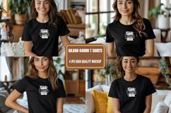 Gildan 64000 Model Mockup, Gildan White TShirt Mockup Product Image 1