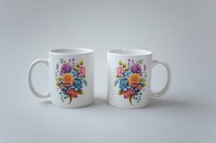 3d Flower Sublimation Mug, 3d mug wrap, 30 PNG Designs Product Image 13