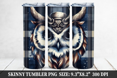 Owl Skinny Tumbler 20oz Wrap Design, Animal Tumbler Wrap Product Image 1
