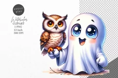 Halloween clipart, Ghost clipart, Autumn clipart Product Image 1