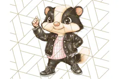 Sock Hop Animal Dance Party PNG Clipart, Cute Retro 1950s Product Image 5