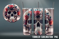 Day of the dead 3D Tumbler Sublimation Design PNG Product Image 6