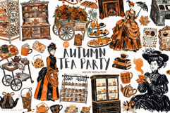 Autumn Tea Party Clipart Product Image 1