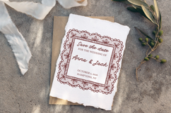 Hand Drawn Vintage Wedding Lace Frames Clipart PNG Product Image 4