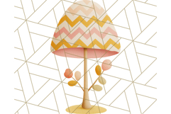 Dreamy Patterned Mushroom Clipart PNG, Forest Elements Png Product Image 5