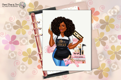 Afro Lash Artist Woman PNG Boss Babe Beauty Sublimation Des Product Image 6