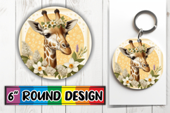 Joyful Car Coaster Round Design, Giraffe Product Image 1