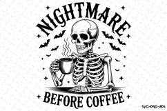 Nightmare before coffee Svg | Halloween Svg | Svg Cut Files Product Image 1
