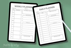 Simple Daily and Weekly Planner Template | Minimalist Canva Product Image 1