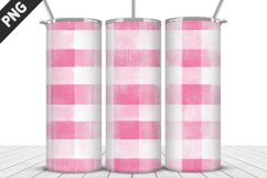 Pink Plaid Tumbler Design | Valentine&#039;s Day Tumbler Wrap Product Image 3