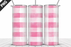 Pink Plaid Tumbler Design | Valentine's Day Tumbler Wrap Product Image 3