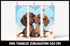 Two Dachshunds Dog Cute Tumbler Sublimation I Dog Tumbler Product Image 1