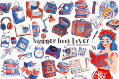 Summer Book Lover Clipart Product Image 1