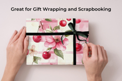 Cherry Coquette Digital Paper Floral Seamless Pattern Bundle Product Image 6