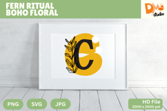 Fern Ritual Boho Floral Monogram Product Image 1