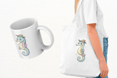 Whimsical Summer Seahorse Clipart Product Image 3