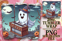 Blissful whispers 20oz tumbler wrap, Ghost Product Image 1