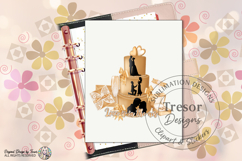 Gold Wedding Cake PNG Clipart Love Is In The Air Bride PNG Product Image 10