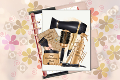 Luxury Hair Salon Sublimation PNG Black Gold Design Clipart Product Image 10