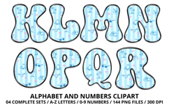 Summer Alphabet &amp; Numbers PNG Clipart Doodle Letters 300 DPI Product Image 3