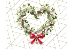 Christmas Wreath Clipart, Holiday Greenery PNG Illustrations Product Image 5