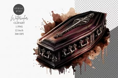 Halloween clipart, Coffin clipart, Gothic clipart Product Image 1