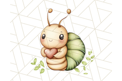 Cute Caterpillar Clipart PNG, Spring Bug Illustrations Product Image 5