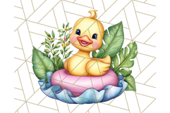 Summer Rubber Duck Clipart PNG, Cute Yellow Ducks Clip Art Product Image 5