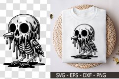 A Melting Bird Skeleton Character - Skeleton SVG Product Image 1