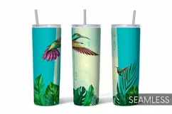 Hummingbird Tumbler Sublimation | 20 oz | Taper | Straight Product Image 1