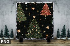 Christmas Tree Square Sublimation Slate Design Product Image 1