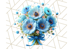 Pastel Flower Bouquet PNG Clipart, Elegant Floral Art Product Image 5