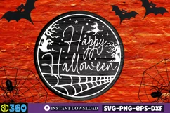 Happy halloween SVG, Halloween Door Sign SVG Product Image 3