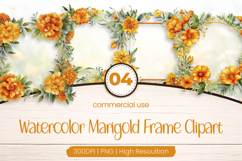 Marigold Frame Clipart PNG Product Image 1