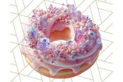Realistic Halloween Donut Clipart PNG, Spooky Cute Sweets Product Image 5