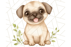 Pug Clipart PNG, Cute Dog Art, Funny Puppy Illustration Png Product Image 5