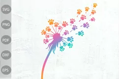 Dog mama SVG cut files/ dog mom svg design/ dandelion with p Product Image 2