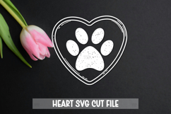 8 Paws Hearts SVG Cut File, Heart Vinyl Decal SVG Product Image 5