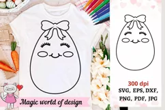 Easter egg Coloring Shirt Svg, Baby Gifts svg Product Image 2