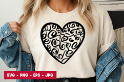 Ornamental Pattern Heart SVG PNG Product Image 1