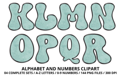 Summer Alphabet &amp; Numbers PNG Clipart Doodle Letters 300 DPI Product Image 3
