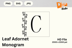 Leaf Adorned Monogram - Botanical Alphabet Letters Product Image 1