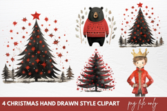 Christmas Hand Drawn Style Clipart Sublimation Product Image 1