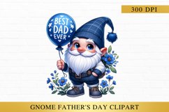 Gnome Father&#039;s Day Watercolor Clipart Product Image 1