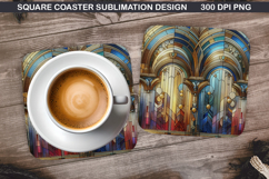Christmas Coaster Sublimation, Christmas Coaster PNG Design Product Image 1