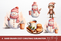 Hand Drawn Cozy Christmas Sublimation Christmas Clipart Product Image 1
