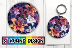 Delicate Blossom Sublimation Circle Product Image 1