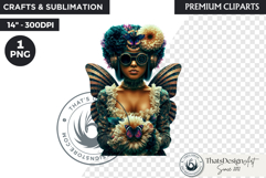 Steampunk Rococo Fairy Clipart, Ornate Clockwork Fae Graphic Product Image 1