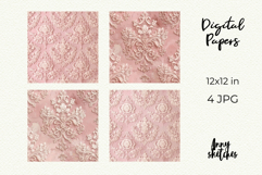 Coquette Lace Valentine Digital Paper Kit Rococo Patterns Product Image 2